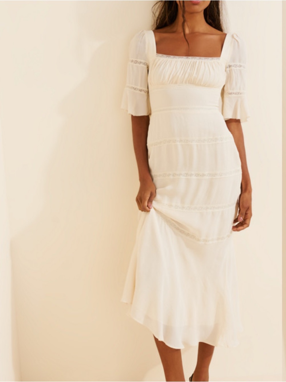 Reformation Laverna Short Sleeve Dress